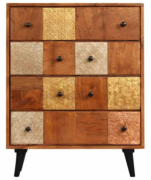 Komoda se zásuvkami 60 x 30 x 75 cm masivní akáciové dřevo 247681