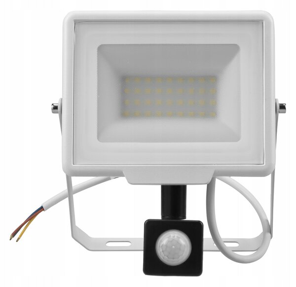 LED reflektor 30 W s pohybovým čidlem, IP65, úhel 120°, 152 × 120 × 30 mm