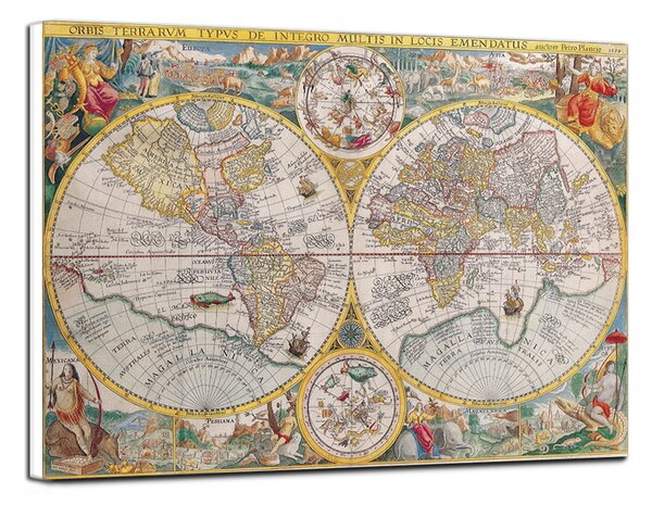 Obraz na plátně Středověká mapa