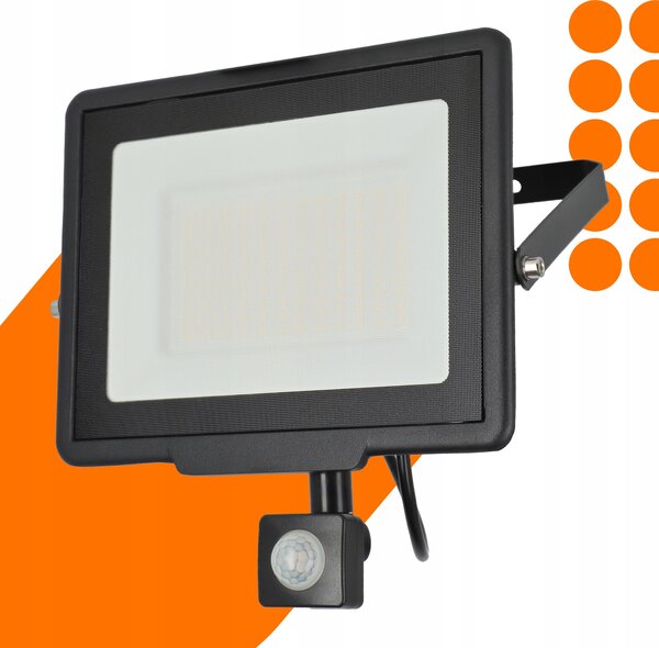 LED reflektor 100 W, 4500 K, IP65, úhel 120°, 24 × 23 × 3 cm