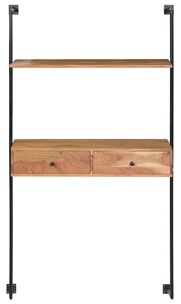 Nástěnný psací stůl 90 x 40 x 170 cm masivní akáciové dřevo 247694