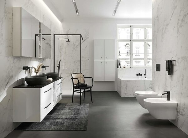 Cersanit Larga Oval, závěsný bidet CleanOn, bílá, K120-006