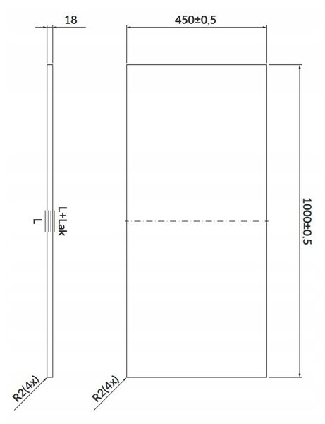 Cersanit Larga, deska na skříňku 100cm, bílá, S932-025