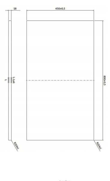 Cersanit Larga, deska na skříňku 80cm, mramor černý, S932-058
