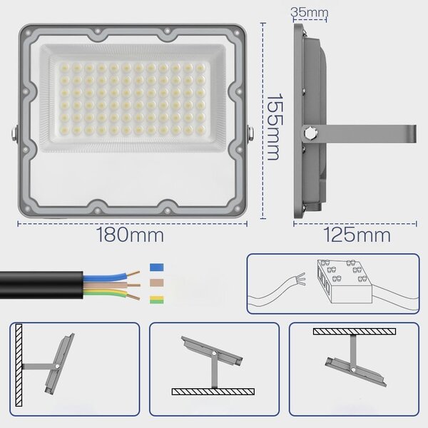 LED reflektor 50 W, 5500 lm, IP65