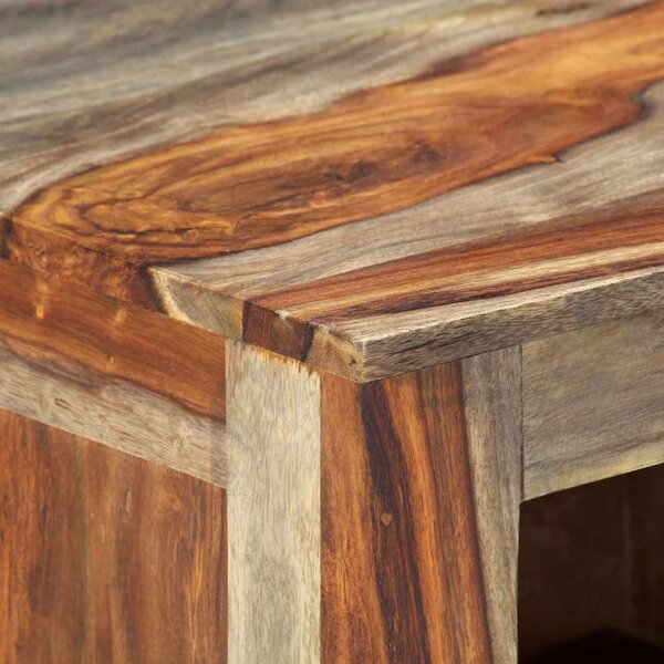 Příborník šedý 100 x 30 x 50 cm masivní akáciové dřevo 247751