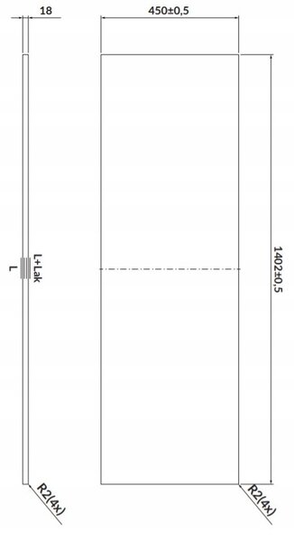 Cersanit Larga, deska na skříňku 140cm, šedá, S932-041