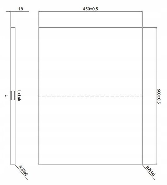 Cersanit Larga, deska na skříňku 60cm, bílá, S932-023