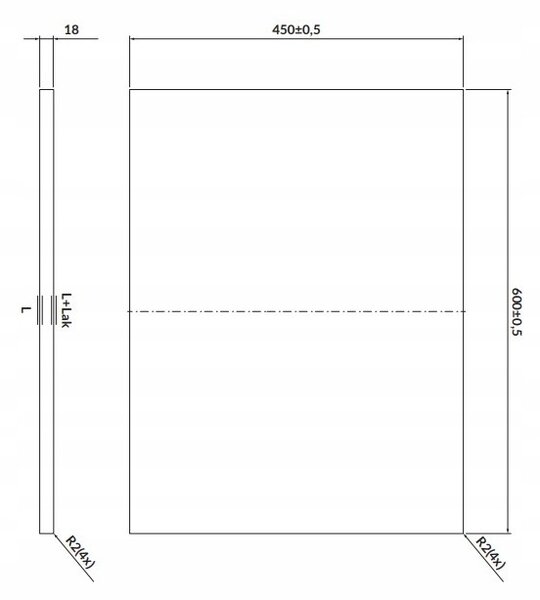 Cersanit Larga, deska na skříňku 60cm, modrá, S932-030