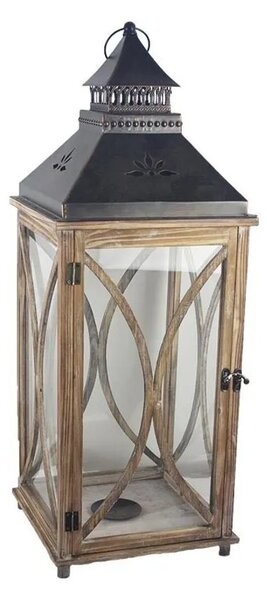 Dřevěná lucerna D3139/ Velká 86,5 cm