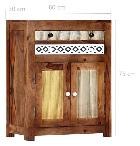 Odkládací skříňka 60 x 30 x 75 cm masivní akáciové dřevo 247730