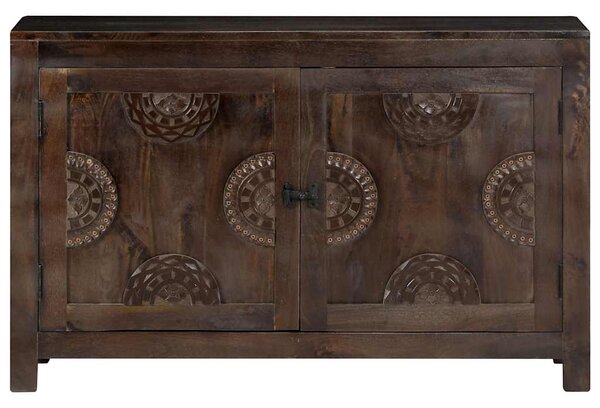Příborník vyřezávaný design 110 x 35 x 70 cm masivní mangovník 247765