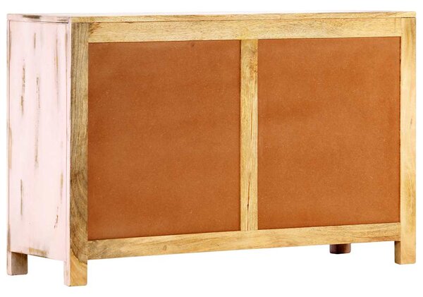 Příborník světle růžový 110x35x70 cm masivní mangovníkové dřevo 247764