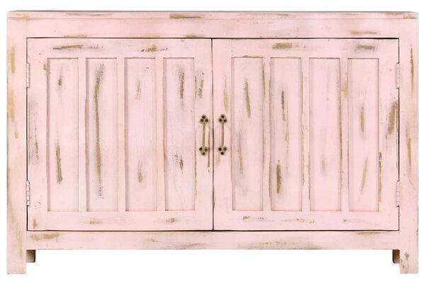 Příborník světle růžový 110x35x70 cm masivní mangovníkové dřevo 247764