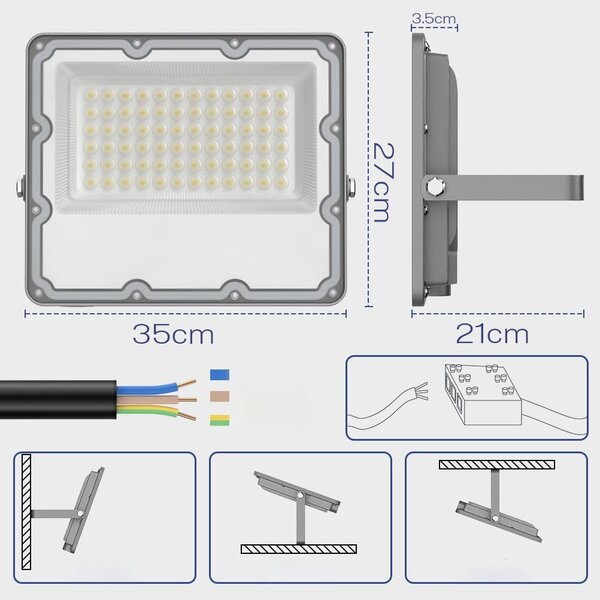 LED reflektor 200 W, 22000 lm, IP65