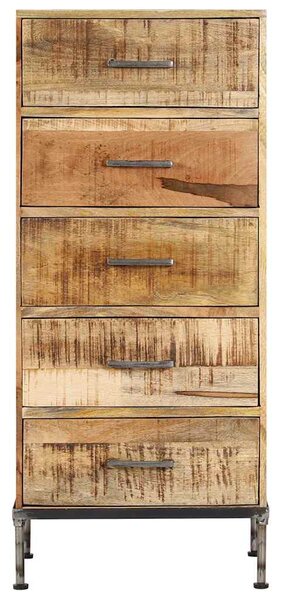 Komoda se zásuvkami 45 x 35 x 106 cm masivní mangovníkové dřevo 247806