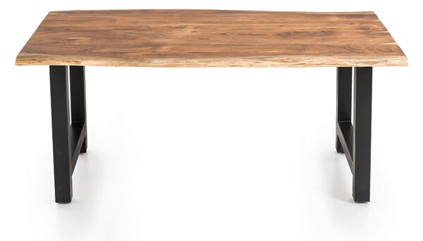 JÍDELNÍ STŮL, akácie, přírodní barvy, černá, 140/80/76,5 cm P & B - Jídelní stoly, Online Only