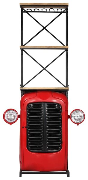 Stojan na víno traktor 49 x 31 x 172 cm masivní mangovník 247871