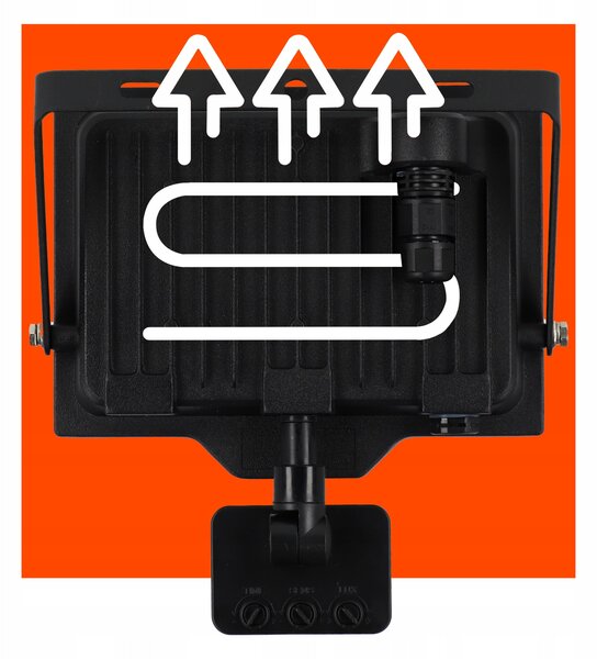 LED reflektor 50 W s pohybovým čidlem, 4500 K, IP65, úhel 120°