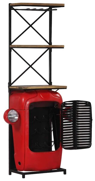 Stojan na víno traktor 49 x 31 x 172 cm masivní mangovník 247871