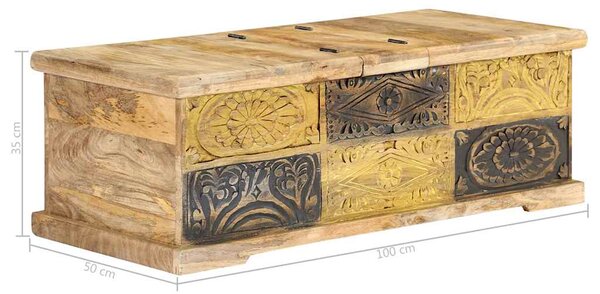 Konferenční stolek 100 x 50 x 35 cm masivní mangovníkové dřevo 247881