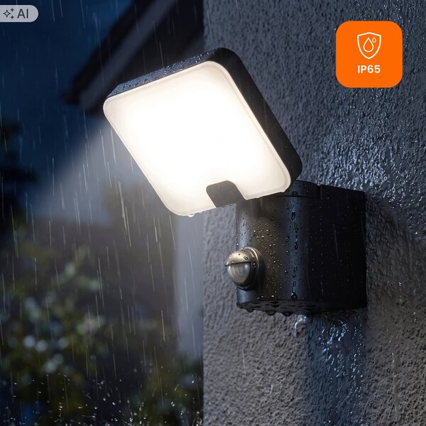 LED reflektor 20 W s pohybovým čidlem, teplá bílá, IP65