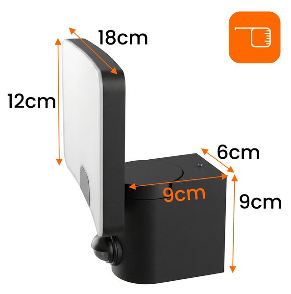 LED reflektor 20 W s pohybovým čidlem, teplá bílá, IP65