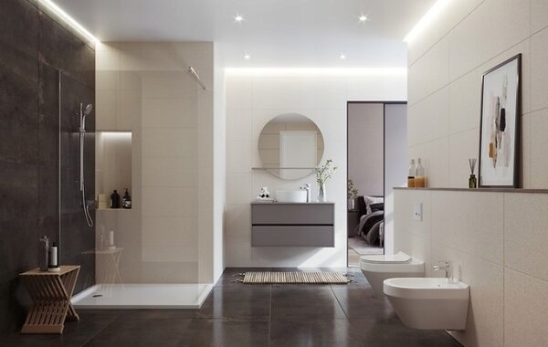 Cersanit Mille, sprchová zástěna typu Walk-In 80x200 cm, 8mm čiré sklo, chromový profil, S161-005
