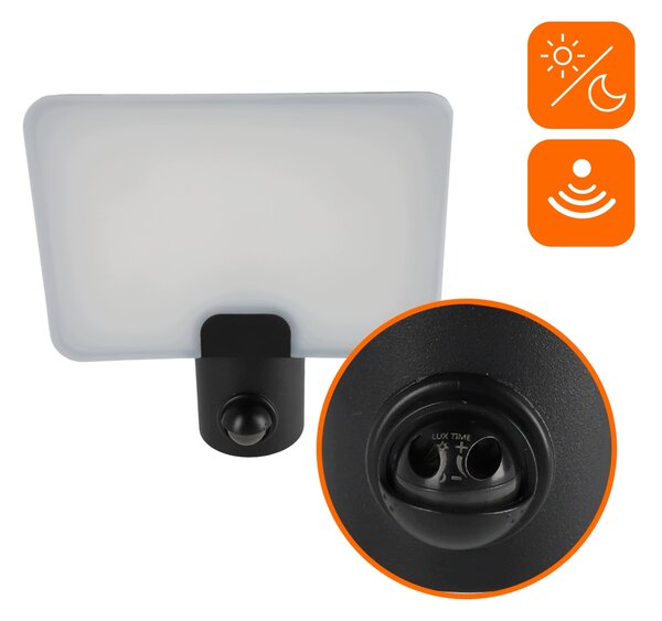 LED reflektor 20 W s pohybovým čidlem, teplá bílá, IP65