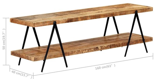 TV stolek 160 x 40 x 50 cm masivní mangovníkové dřevo 247885