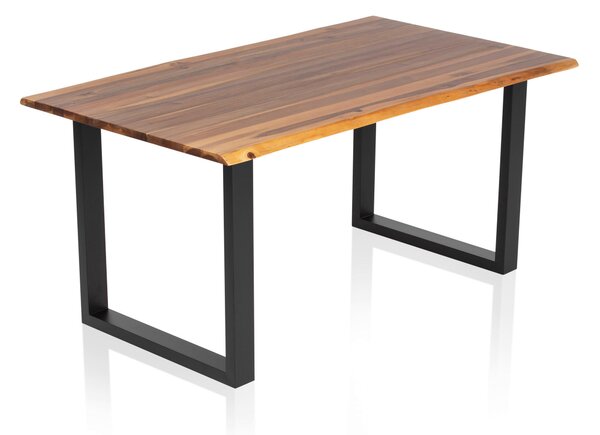 JÍDELNÍ STŮL, akácie, černá, koňaková, 120/80/77 cm MID.YOU - Jídelní stoly, Online Only