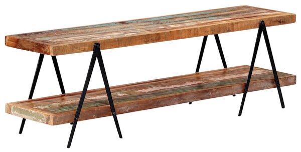 TV stolek 160 x 40 x 50 cm masivní recyklované dřevo 247886