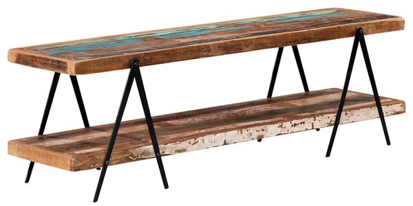 TV stolek 160 x 40 x 50 cm masivní recyklované dřevo 247886