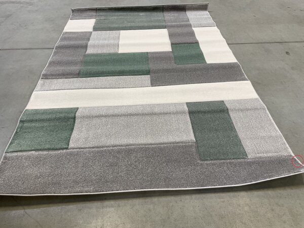 Flair Rugs, POŠKOZENÝ Kusový koberec Hand Carved Cosmos Mint/Grey/Cream, 200x290, zelená, kancelář