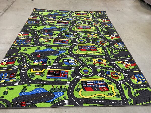 Vopi, POŠKOZENÝ: 300x220 cm Dětský kusový koberec City life - neúčtujeme odřezky z role - obšitý ze všech stran, na míru, šíře, vícebarevná, filc, dětský pokoj