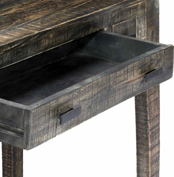 Psací stůl černý 110 x 50 x 75 cm masivní mangovníkové dřevo 247913