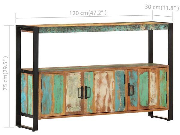 Příborník 120 x 30 x 75 cm masivní recyklované dřevo 247922