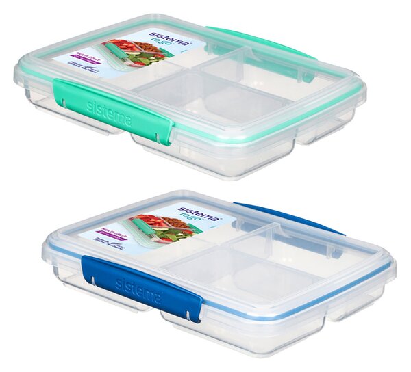 Sistema Krabička na svačinu Multi Split To Go se 3 oddíly 820 ml Barva: minty teal