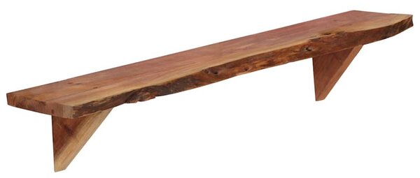 Nástěnné police 2 ks 90 x 20 x 18 cm masivní akáciové dřevo 247928