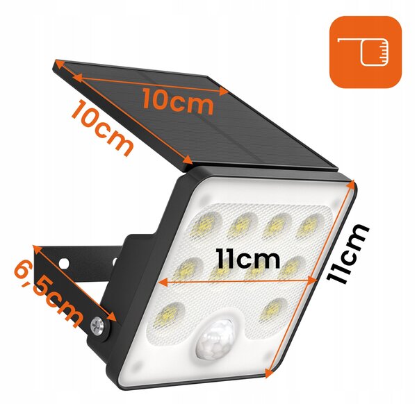 LED fasádní svítidlo 400 lm s pohybovým čidlem, IP65, neutrální bílá