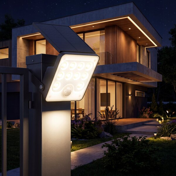LED fasádní svítidlo 400 lm s pohybovým čidlem, IP65, neutrální bílá