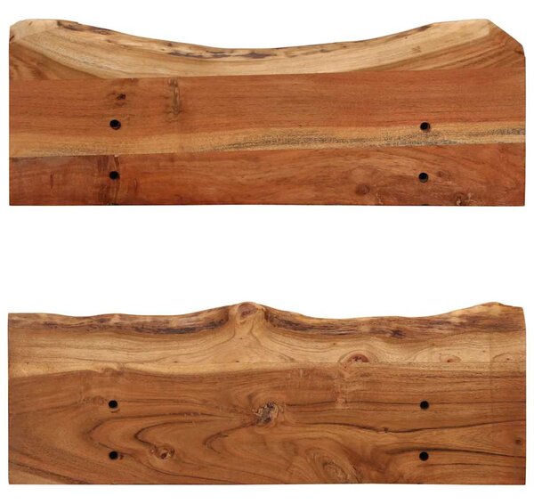 Nástěnné police 2 ks 60 x 20 x 18 cm masivní akáciové dřevo 247927