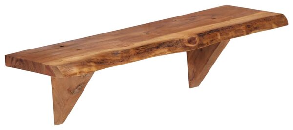 Nástěnné police 2 ks 60 x 20 x 18 cm masivní akáciové dřevo 247927
