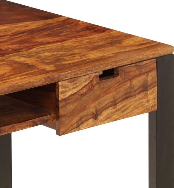 Psací stůl 110 x 55 x 78 cm masivní akácie a ocel 247963