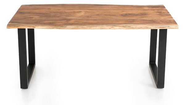 JÍDELNÍ STŮL, akácie, přírodní barvy, černá, 140/80/76,5 cm P & B - Jídelní stoly, Online Only