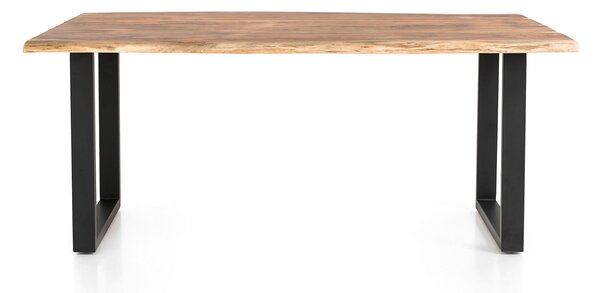 JÍDELNÍ STŮL, akácie, přírodní barvy, černá, 140/80/76,5 cm P & B - Jídelní stoly, Online Only
