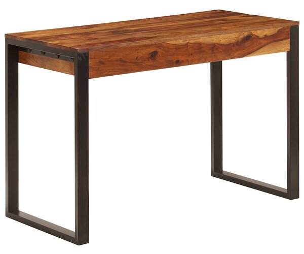 Psací stůl 110 x 55 x 78 cm masivní akácie a ocel 247963