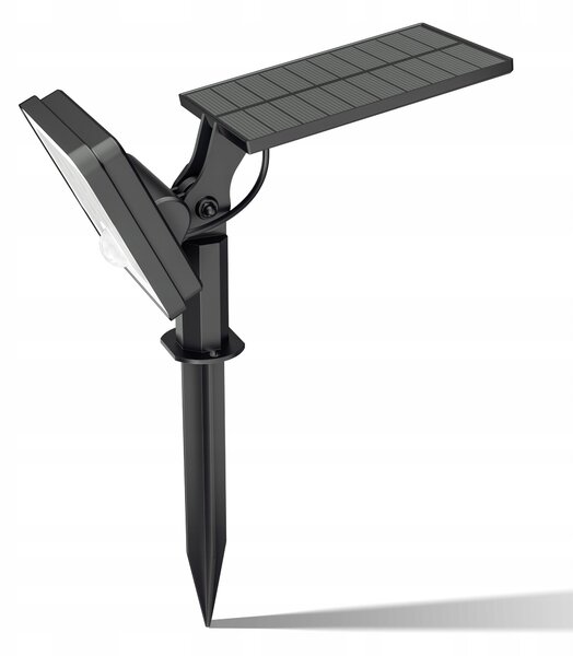LED solární zápichové svítidlo 400 lm s pohybovým čidlem, 4 W, neutrální bílá, IP65, 9 × 14 cm