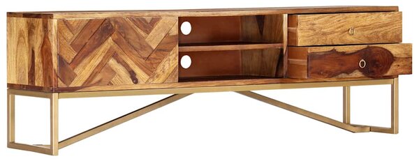 TV stolek 140 x 30 x 45 cm masivní akáciové dřevo 247998