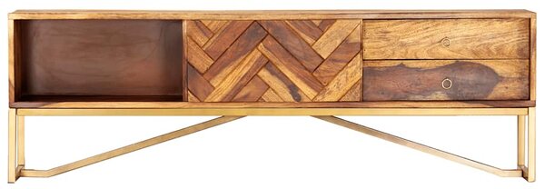 TV stolek 140 x 30 x 45 cm masivní akáciové dřevo 247998